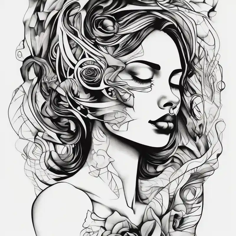 surreal style Ideas de tatuajes de perro Foo en 2025 about Women holding her face tattoo foot-for-women and Women holding her face tattoo foot-for-women