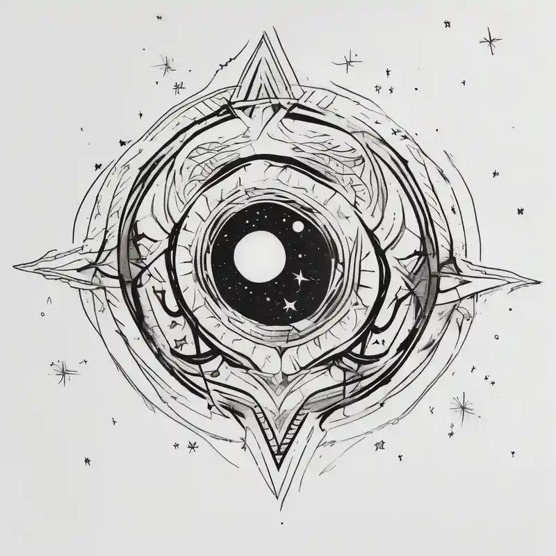 sketch style Galaxy Tattoo Ideas in 2025 about Celestial galaxy realistic and Celestial galaxy realistic