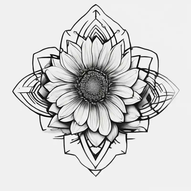 minimalist style Galaxy Tattoo Ideas in 2025 about Galaxy with an Indian blanket flower and Galaxy with an Indian blanket flower