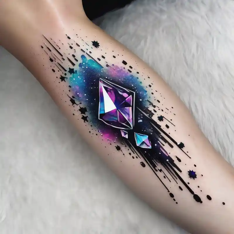 realistic style Ideas de tatuajes de purpurina en 2025 about Holographic glitter rain wind crystal cluster dazzling sparkle breathtaking wispy galaxy and Holographic glitter rain wind crystal cluster dazzling sparkle breathtaking wispy galaxy