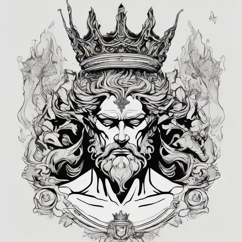 surreal style Ideas de tatuajes de cuervos en 2025 about Hades Greek god with crown god-is-greater-than-the-highs-and-lows and Hades Greek god with crown god-is-greater-than-the-highs-and-lows