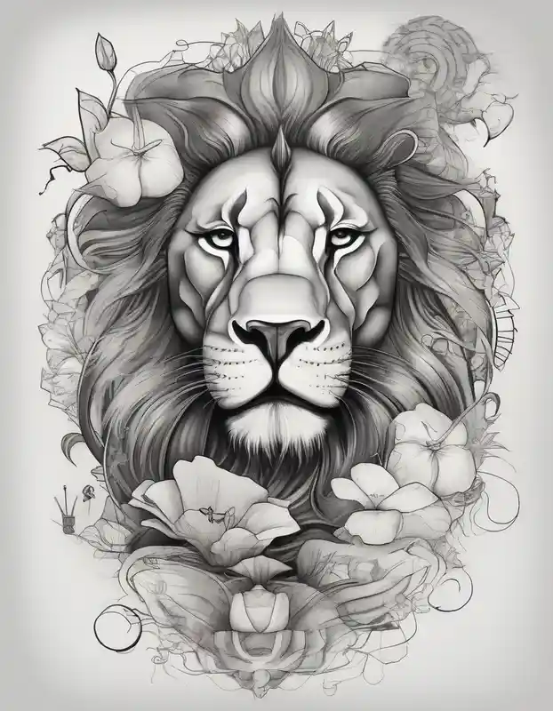 surreal style Idées de tatouage de lion derrière l'oreille en 2025 &Générer gratuitement about Forearm sleeve tattoo including lion clouds jasmine flower names dates covering the whole forearm. I don’t want it to be girly more tough half-sleeve--for-men and Forearm sleeve tattoo including lion clouds jasmine flower names dates covering the whole forearm. I don’t want it to be girly more tough half-sleeve--for-men