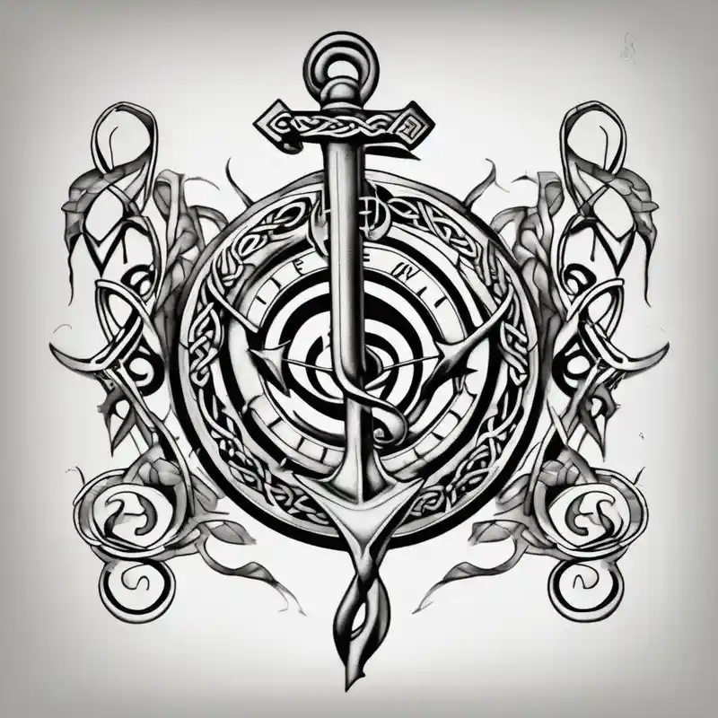 realistic style Half Sleeve Tattoo Ideas and Designs in 2024 about Celtic styling and anchor