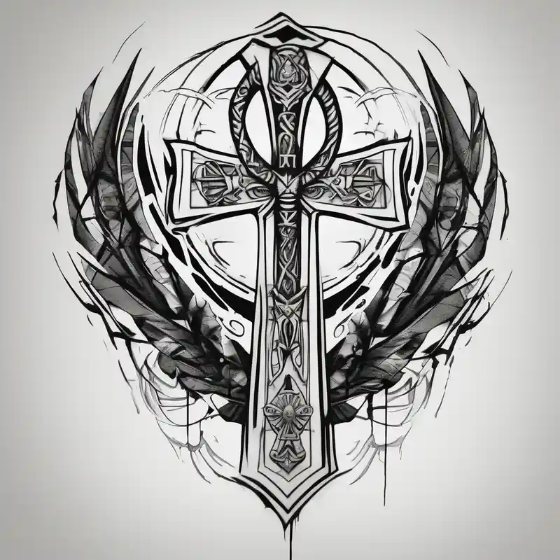 sketch style Half Sleeve Tattoo Ideas and Designs in 2024 about ankh Half sleeve half-sleeve-for-men and ankh Half sleeve half-sleeve-for-men