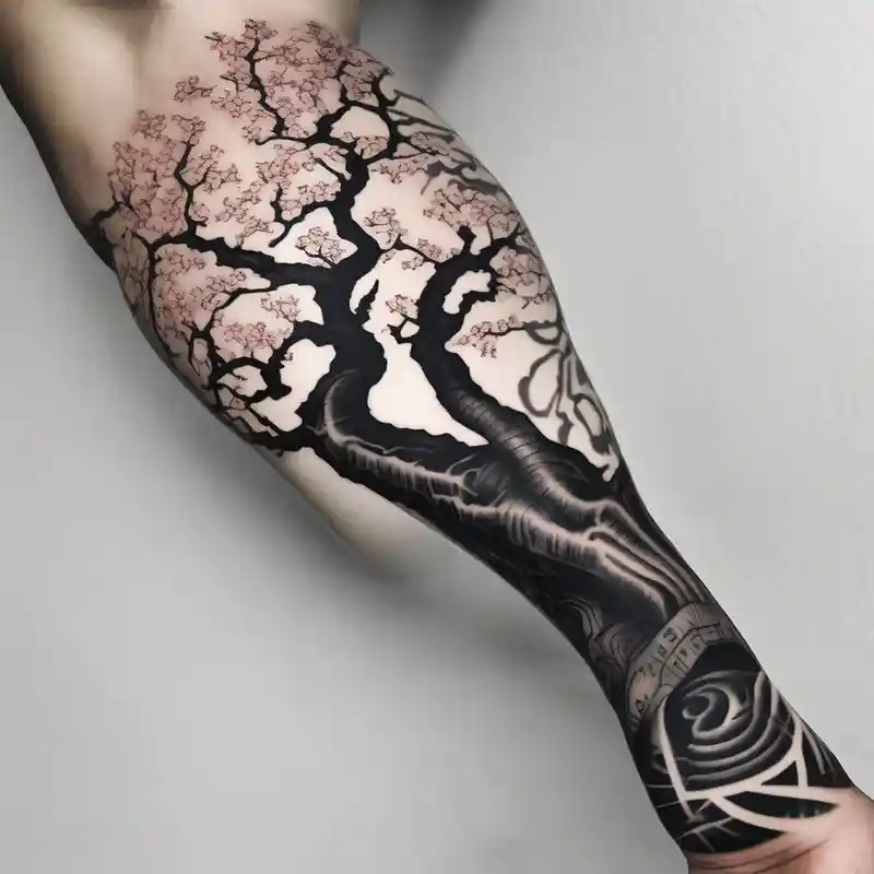 old school style Tree Tattoo Ideas and Designs in 2024 about Japanese tattoo sleeve with a sakura tree. I already have a tattoo in my forearm and want to cocer it with the sakura trunk half-sleeve-for-men and Japanese tattoo sleeve with a sakura tree. I already have a tattoo in my forearm and want to cocer it with the sakura trunk half-sleeve-for-men