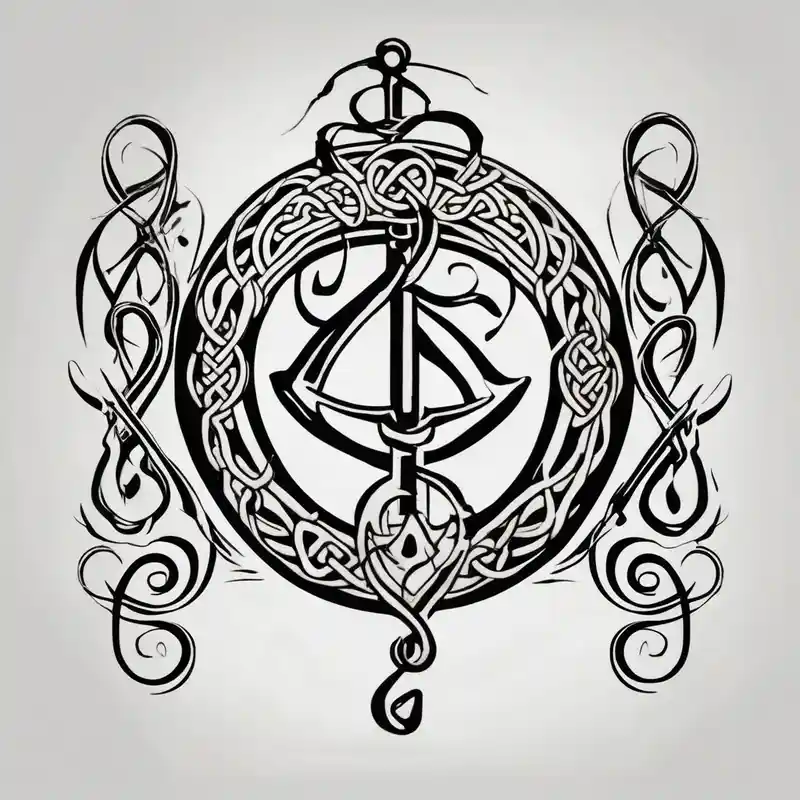 japanese style Half Sleeve Tattoo Ideas and Designs in 2024 about Celtic styling and anchor