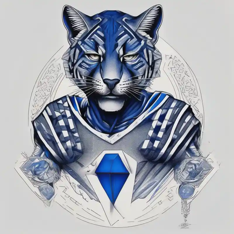 dotwork style Black Lotus Tattoo Designs in 2024 about blue wildcat half black boy in football attire  morphing into football game night half-sleeve-for-men and blue wildcat half black boy in football attire  morphing into football game night half-sleeve-for-men