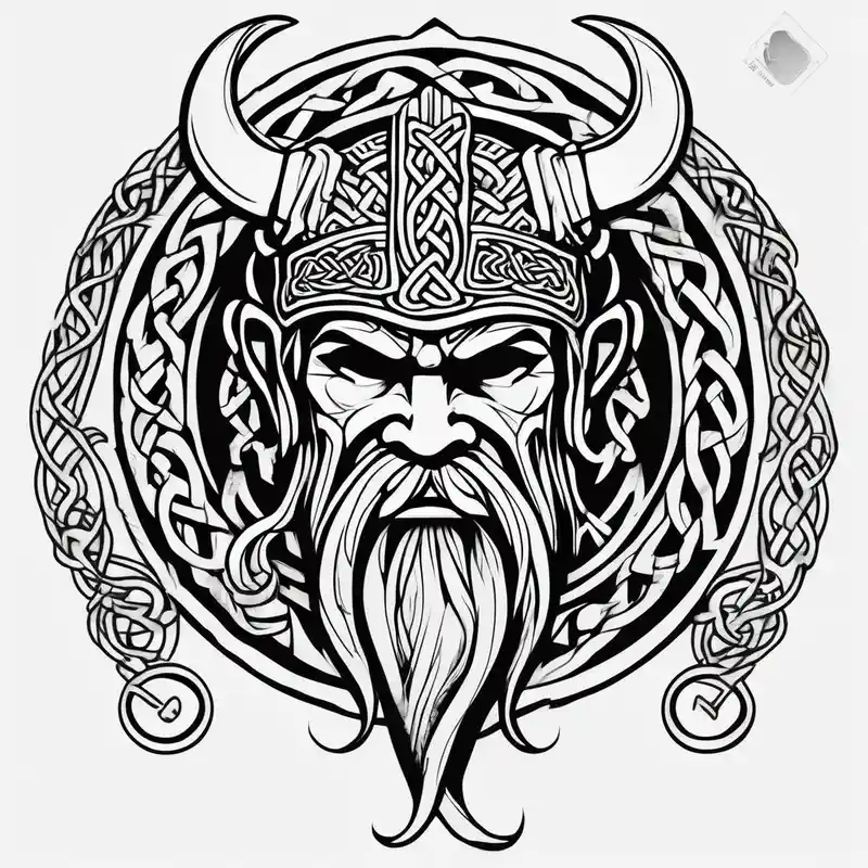 cartoon style 2025年における意味を持つ男性のためのバイキングタトゥーデザイン about Celtic Viking sleeve tattoo half-sleeve-for-men and Celtic Viking sleeve tattoo half-sleeve-for-men