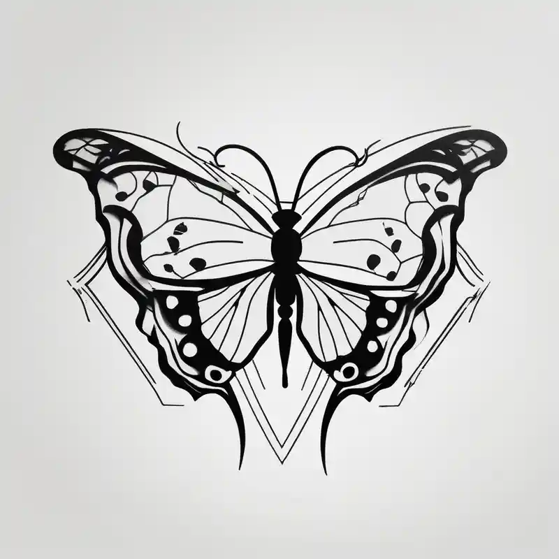 minimalist style Butterfly Tattoo Ideas in 2024 about Half Butterfly and half ladybug half-sleeve and Half Butterfly and half ladybug half-sleeve