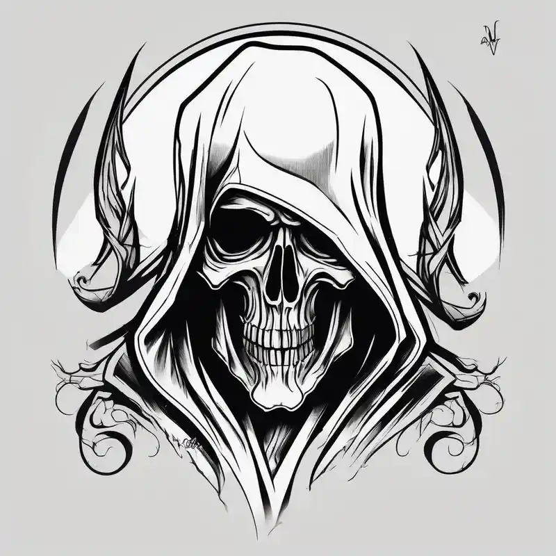 sketch style Grim Reaper Tattoo Ideas in 2025 & free generation about Continue a sleeve for a grim reaper shoulder tattoo half-sleeve and Continue a sleeve for a grim reaper shoulder tattoo half-sleeve