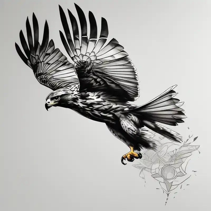 realistic style Hawk Tuah Tattoo Ideas in 2025 about hawk in flight hawk-tuah and hawk in flight hawk-tuah