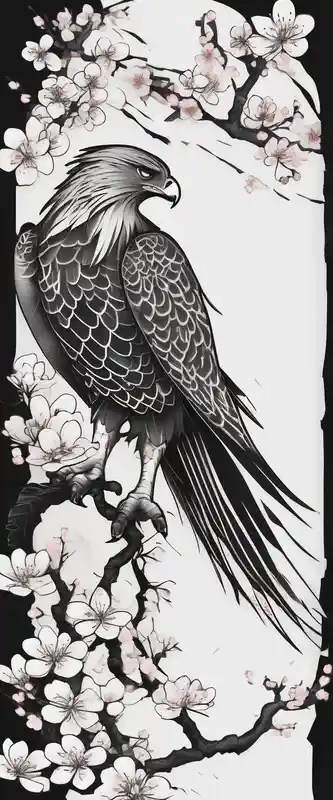 minimalist style 2025年の伝統的なバラのタトゥーアイデア about traditional style
full leg sleeve with one hawk and cherry blossoms hawk-tuah and traditional style
full leg sleeve with one hawk and cherry blossoms hawk-tuah