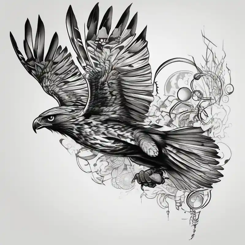 surreal style Hawk Tuah Tattoo Ideas in 2025 about hawk diving hawk-tuah and hawk diving hawk-tuah