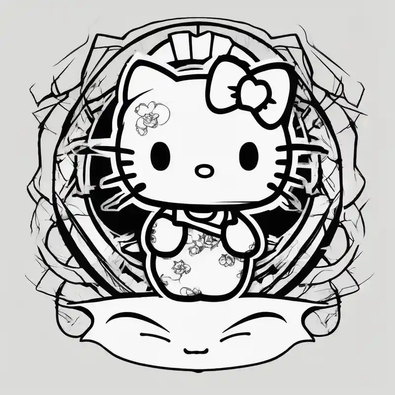 sketch style Hello Kitty Tattoo Ideas in 2025 about hello kitty hello-kitty and hello kitty hello-kitty