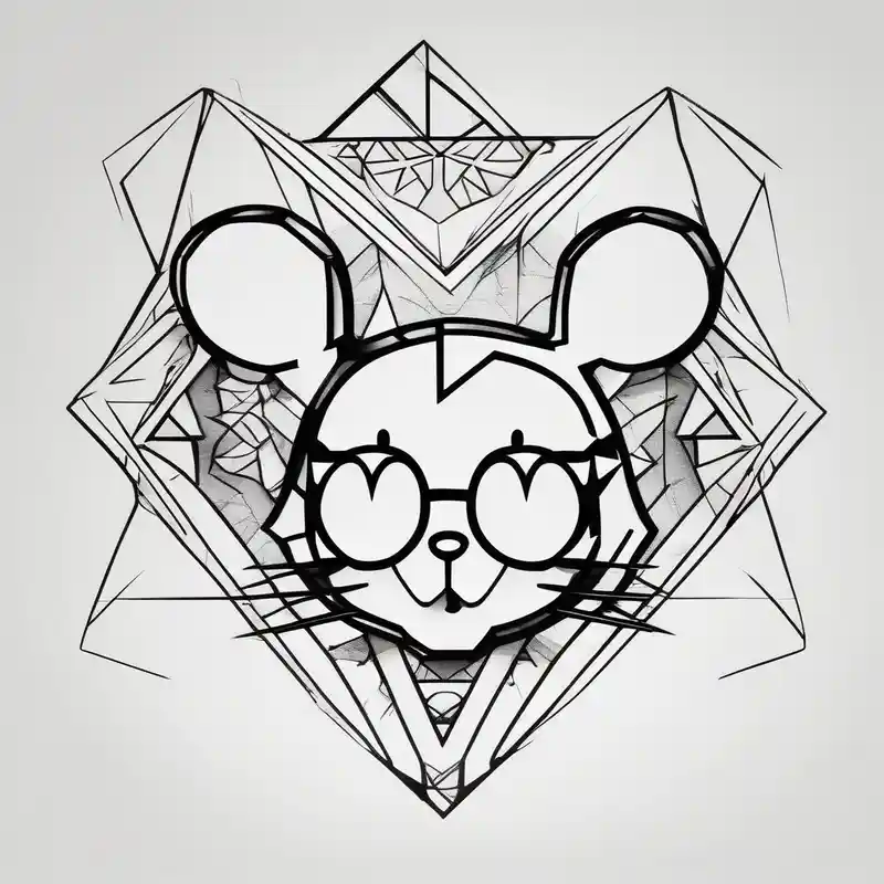 geometric style Hello Kitty Tattoo Ideas in 2025 about hello kitty with mickey mouse hello-kitty and hello kitty with mickey mouse hello-kitty