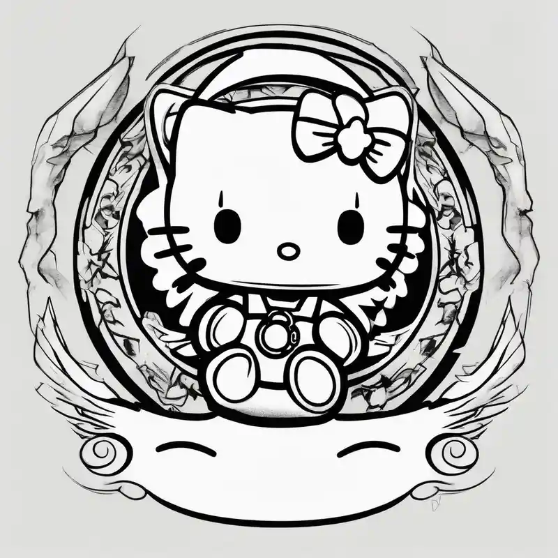 sketch style Idées de tatouages Hello Kitty en 2025 about hello kitty angel with halo hello-kitty and hello kitty angel with halo hello-kitty