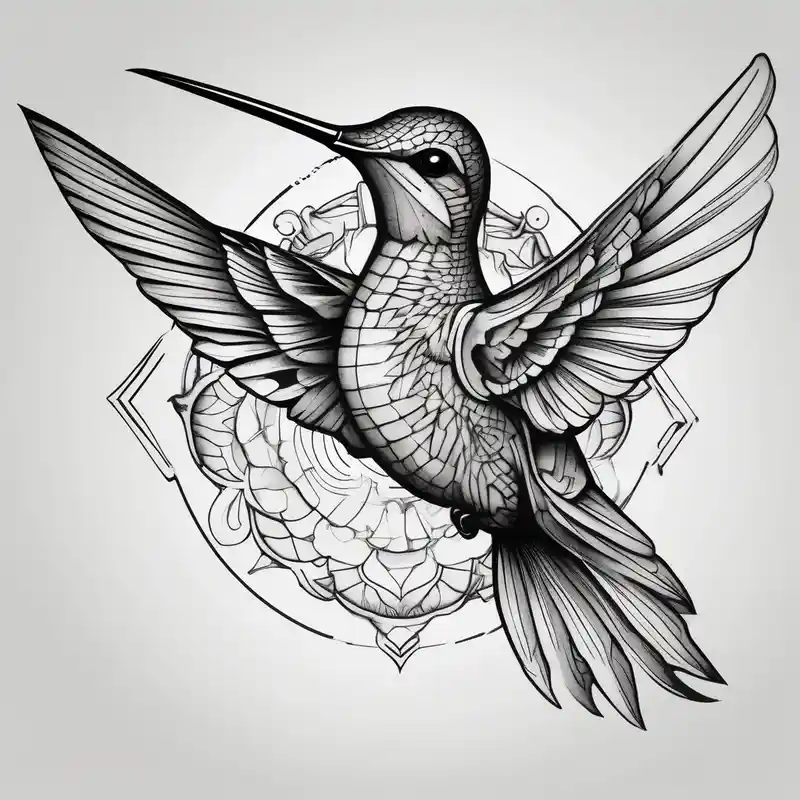 blackwork style 2025年のハチドリタトゥーアイデア about Hummingbird and Hummingbird