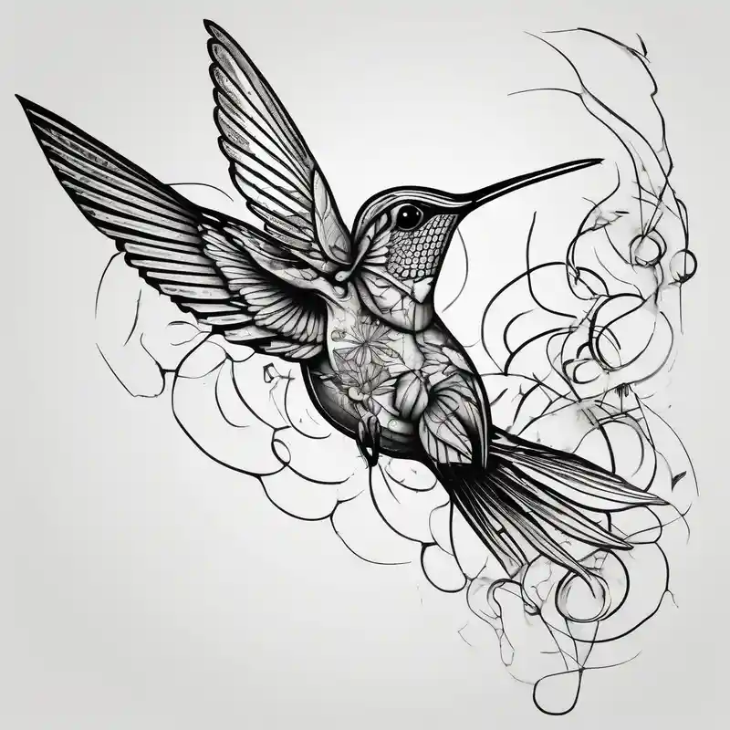 surreal style Idées de tatouages de colibri en 2025 about Hummingbird Flight and Hummingbird Flight