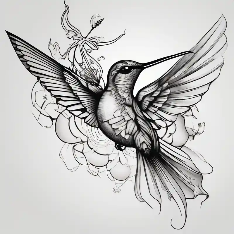 surreal style Hummingbird Tattoo Ideas in 2025 about elegant hummingbird and elegant hummingbird