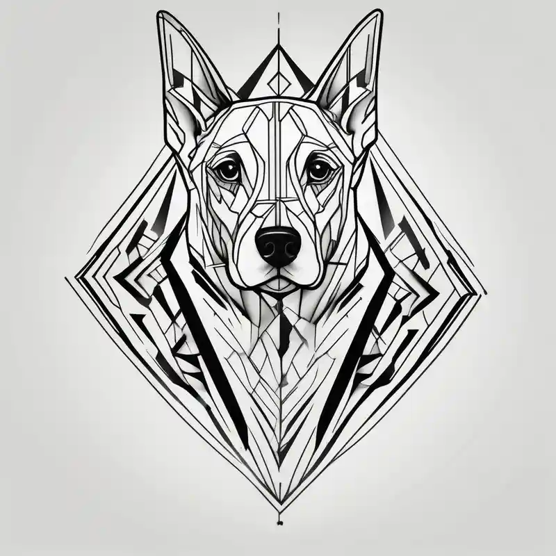 geometric style Idées de tatouages irlandais en 2025 about Irish non-religious and dogs