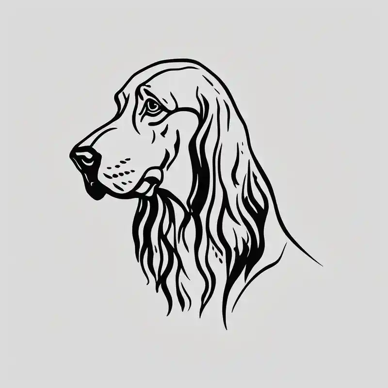 minimalist style Idées de tatouages irlandais en 2025 about irish setter and irish setter