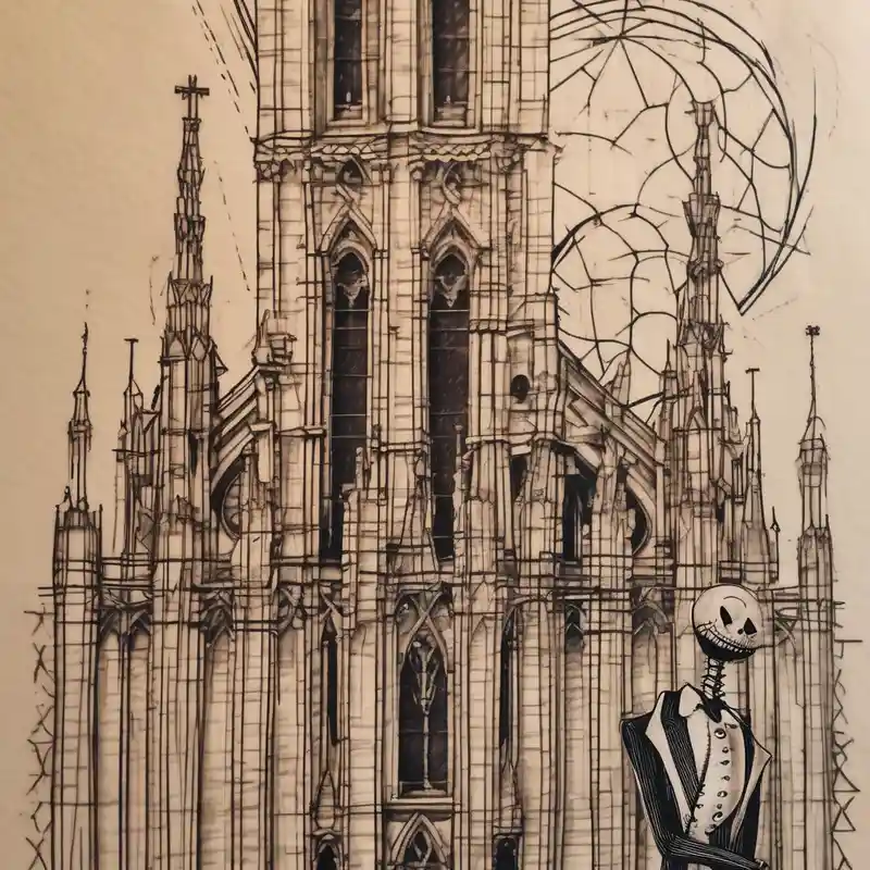 blackwork style ジャック・スパロウのタトゥーデザインと意味 about jack skellington on duomo of milano jack-sparrow and jack skellington on duomo of milano jack-sparrow