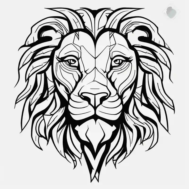 cartoon style Tattoo Lion Yeux Bleu Tattoo Ideas in 2025 & free generation about lion king king-and-queen and lion king king-and-queen