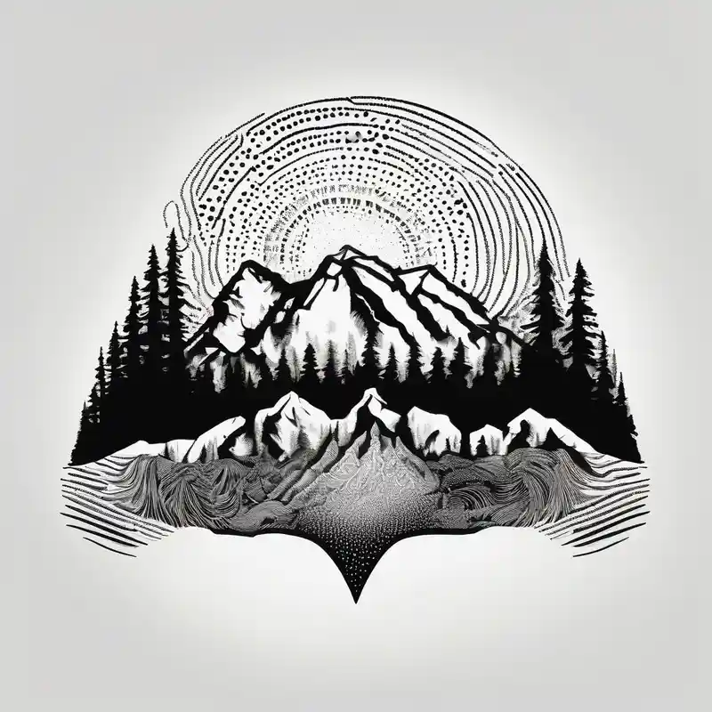 dotwork style Idées et Designs de Tatouages d'Avant-Bras pour Hommes en 2025 &Générer gratuitement about Forearm and kings canyon national park king-and-queen