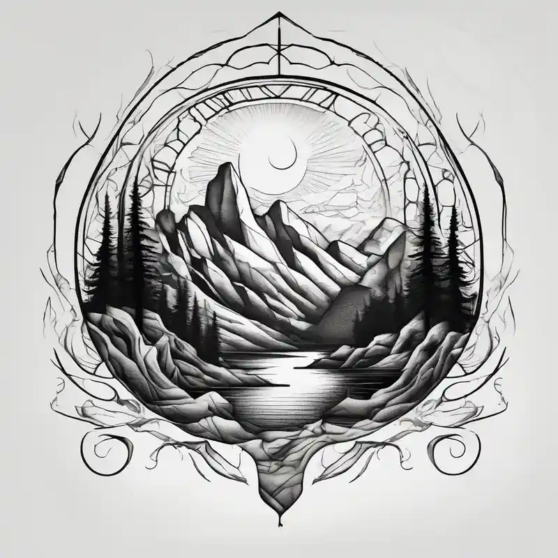 surreal style Idées et Designs de Tatouages d'Avant-Bras pour Hommes en 2025 &Générer gratuitement about Forearm and kings canyon national park king-and-queen