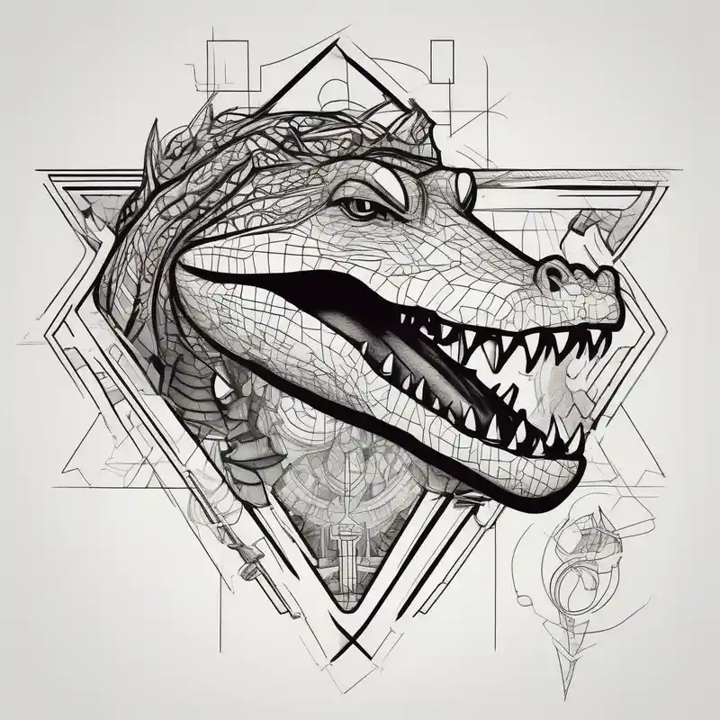 geometric style Ideas para kits de tatuajes Stick and Poke en 2025 about Alligator head with woman’s legs sticking out of mouth and a bikini top stuck on its teeth leg-men and Alligator head with woman’s legs sticking out of mouth and a bikini top stuck on its teeth leg-men