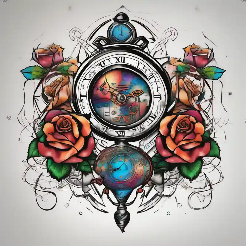 sketch style Male Sleeve Tattoo Designs and Ideas about I want a design to print on t-shirts. The design is an hourglass with a wristwatch in the middle with Amazigh numbers and and this watch is surrounded by planets and Ashulk roses. male-sleeve-designs