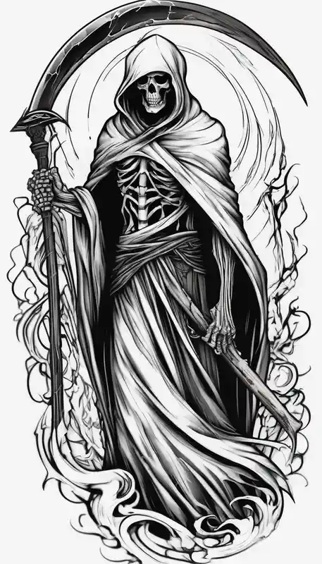 sketch style 2025年の女性向けスリーブタトゥーのアイデア about full sleeve grim reaper male-sleeve and full sleeve grim reaper male-sleeve