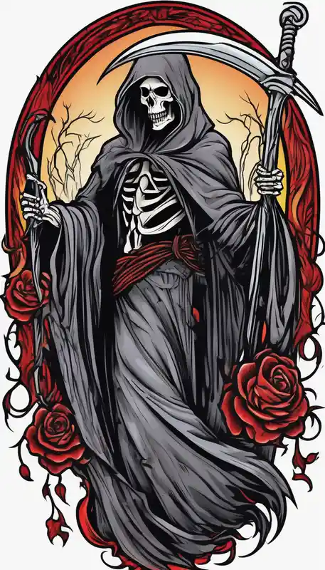 old school style Tatuajes de manga para mujeres: Ideas de tatuajes en 2025 about full sleeve grim reaper male-sleeve and full sleeve grim reaper male-sleeve