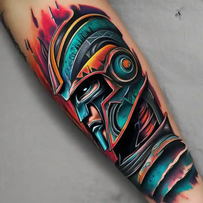 surreal style Idées et Designs de Tatouages d'Avant-Bras pour Hommes en 2025 &Générer gratuitement about Spartan helmet forearm sleeve male-sleeve and Spartan helmet forearm sleeve male-sleeve