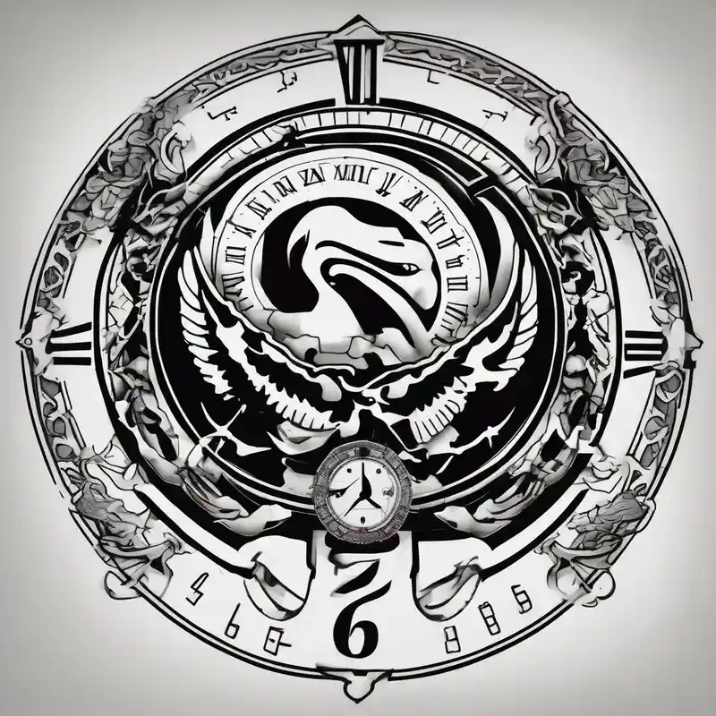 japanese style Clock Tattoo Ideas in 2024 about Clock face with arabic numerals with the Marine Corps Eagle and globe and Anchor around it marine-corps