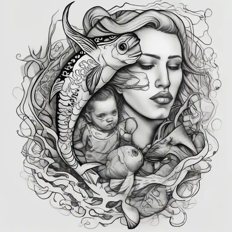 sketch style Marine Corps Tattoo Regulations and Guidelines about Father daughter matching 2 separate tattoos . Water related. Marine life marine-corps and Father daughter matching 2 separate tattoos . Water related. Marine life marine-corps