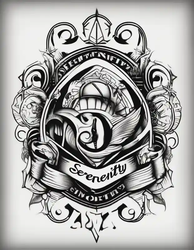 old school style Male Sleeve Tattoo Ideas in 2025 about Serenity vertically on neck neck-male and Serenity vertically on neck neck-male