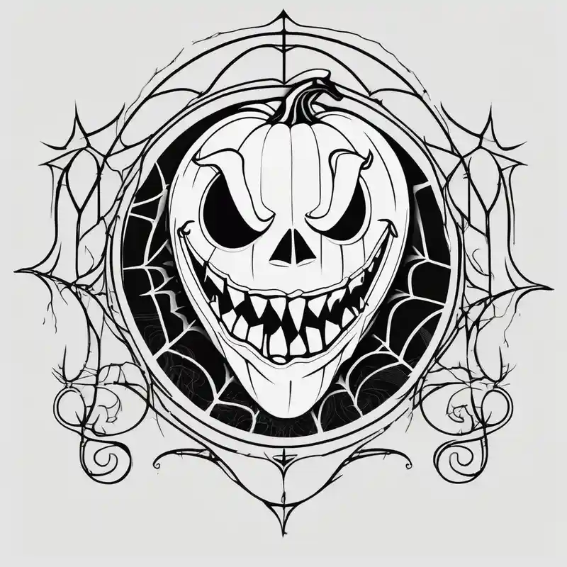 black and white style Nightmare Before Christmas Tattoo Ideas in 2025 about Spooky and Halloween