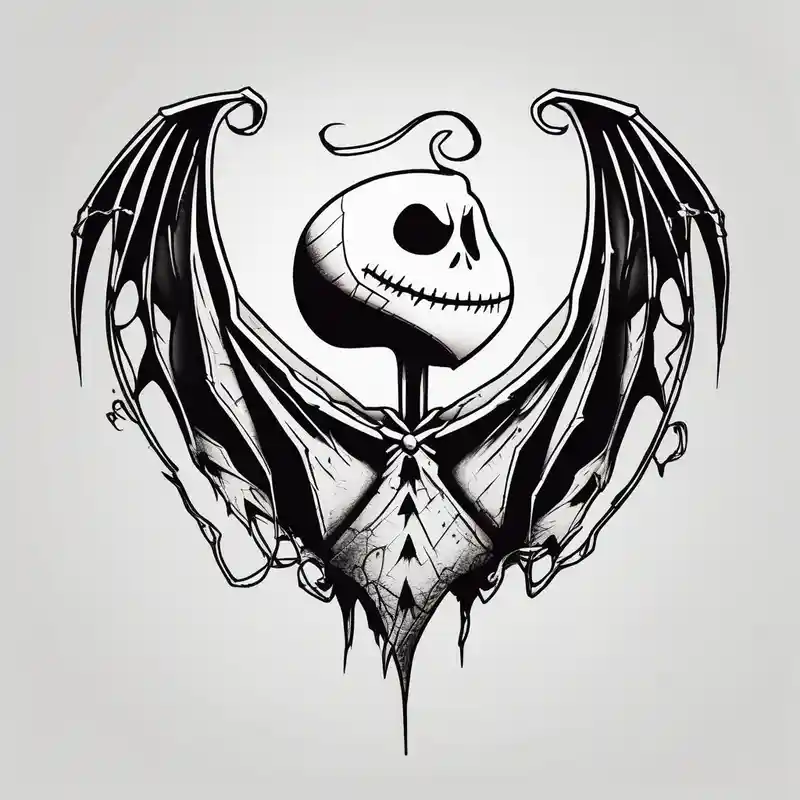 cartoon style Nightmare Before Christmas Tattoo Ideas in 2025 about Nightmare before Christmas  statue with wings nightmare-before-christmas and Nightmare before Christmas  statue with wings nightmare-before-christmas