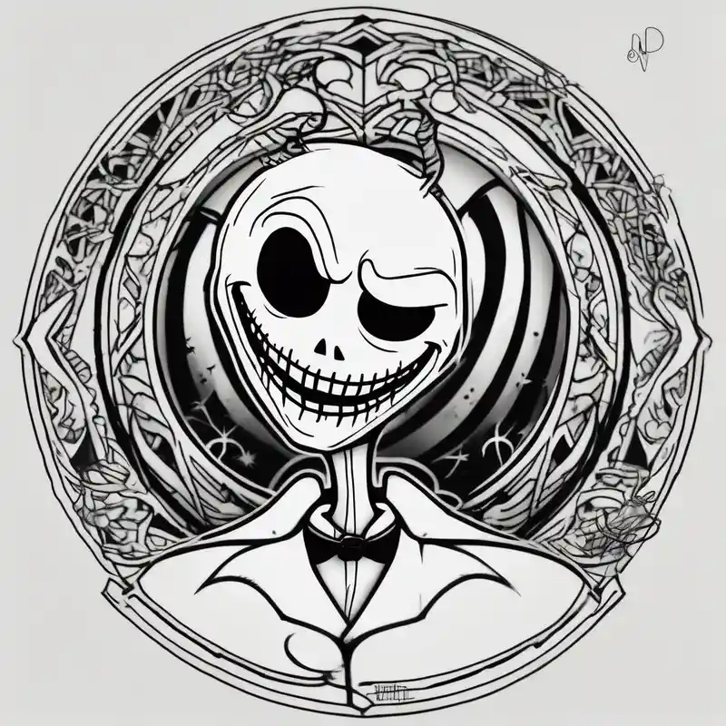 blackwork style Nightmare Before Christmas Tattoo Ideas in 2025 about Nightmare before Christmas poor jack nightmare-before-christmas and Nightmare before Christmas poor jack nightmare-before-christmas