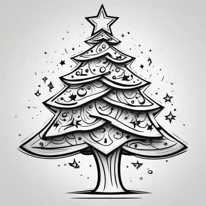 cartoon style Tree Tattoo Symbolism and Cultural Meanings Guide 2025 & free generation about Twinkling Christmas Tree nightmare-before-christmas and Twinkling Christmas Tree nightmare-before-christmas