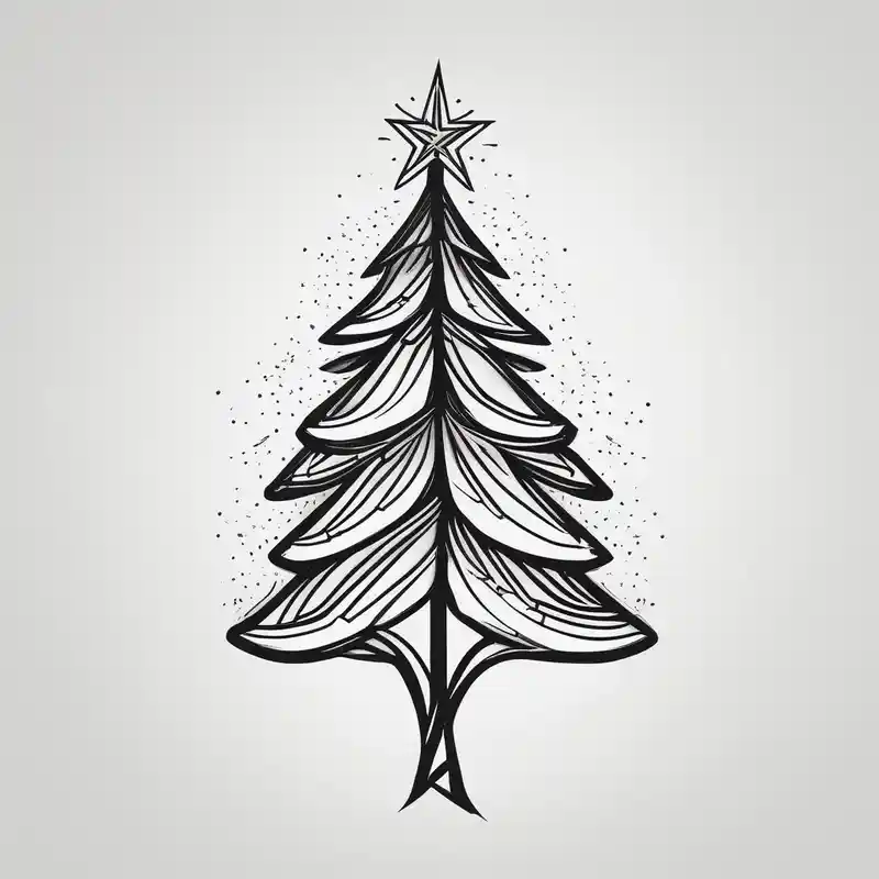 minimalist style Nightmare Before Christmas Tattoo Ideas in 2025 about Twinkling Christmas Tree nightmare-before-christmas and Twinkling Christmas Tree nightmare-before-christmas