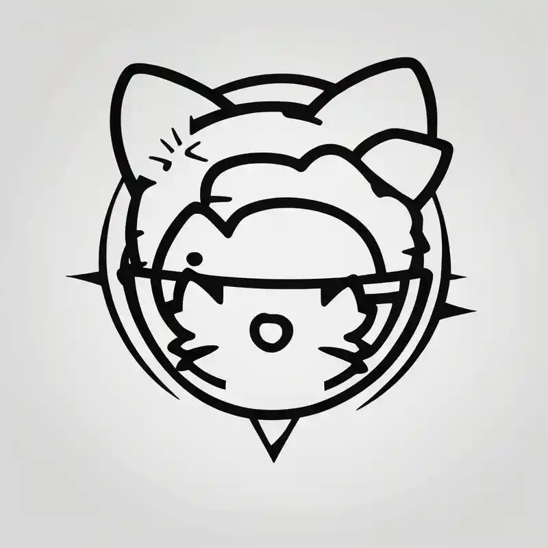 minimalist style Ideas de tatuajes de Ninja Kitty en 2025 about hello kitty ninja-kitty and hello kitty ninja-kitty