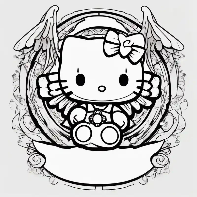 sketch style Idées de tatouage de Ninja Kitty en 2025 about hello kitty angel with halo ninja-kitty and hello kitty angel with halo ninja-kitty