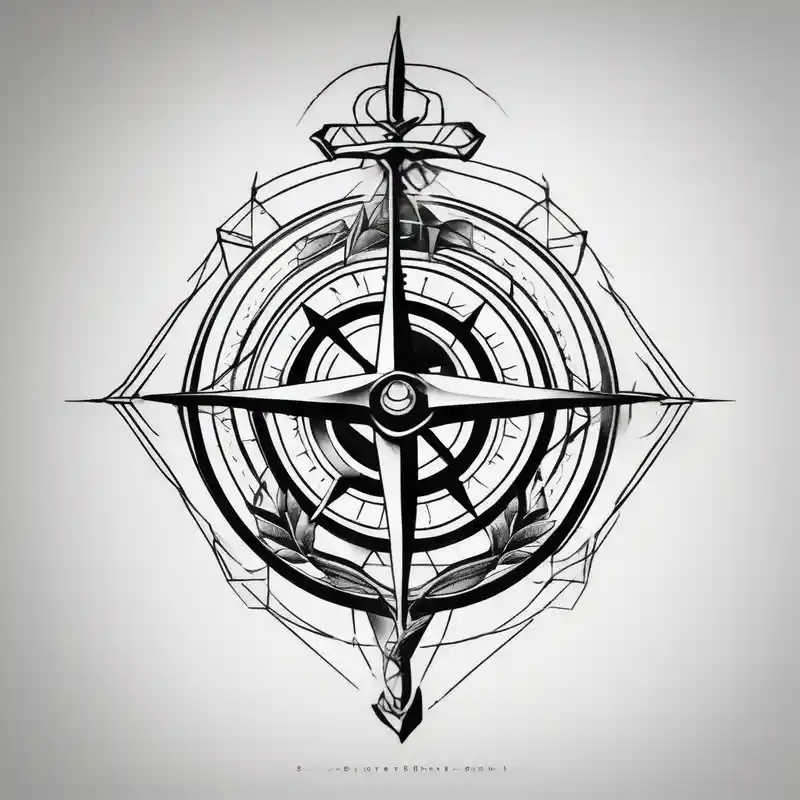 geometric style Compass Tattoo Designs and Meanings about Celtic and forearm