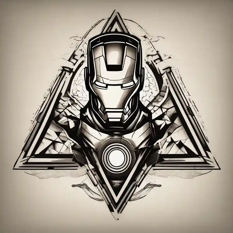 old school style Ideas de tatuajes de triángulos en 2025 about I want an ironman logo outlined with a triangle. off of the three points and i want the word adaptability and a swimmer