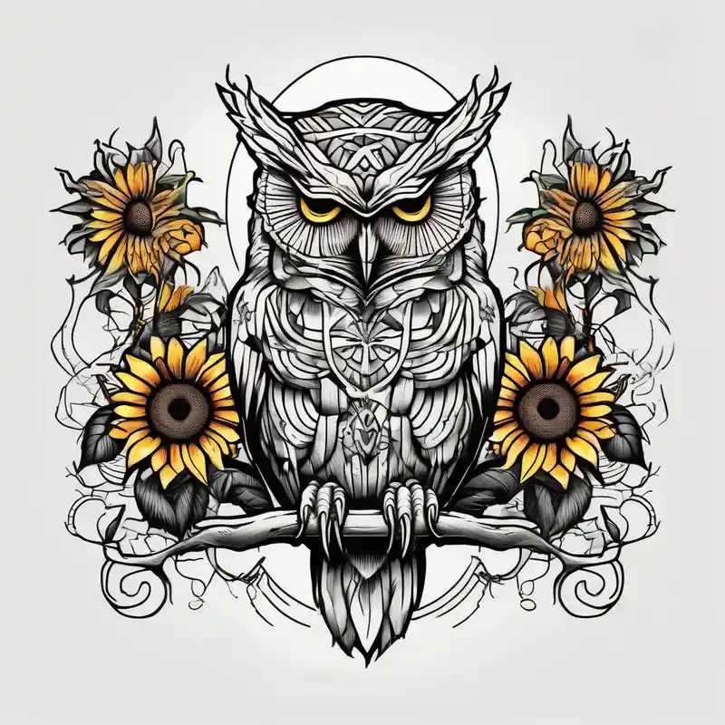 old school style Butterfly Tattoo Ideas in 2024 about Sleeve with a owl sunflower and butterfly and Sleeve with a owl sunflower and butterfly