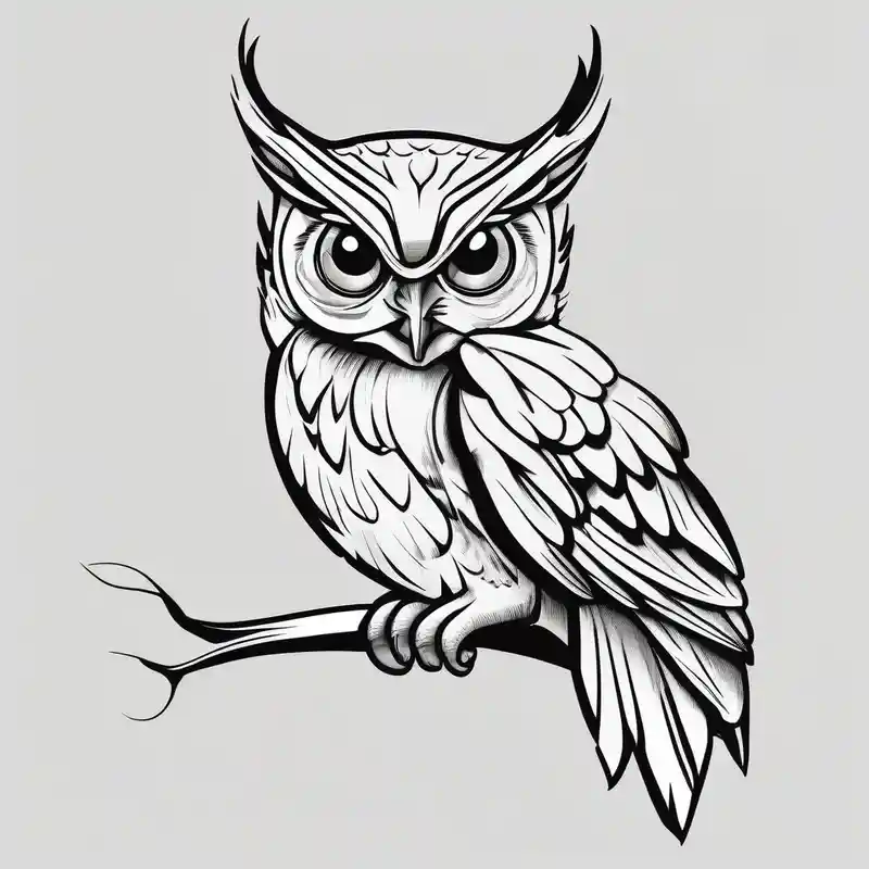 cartoon style Owl Tattoo Designs in 2024 about eastern screech owl mural and eastern screech owl mural