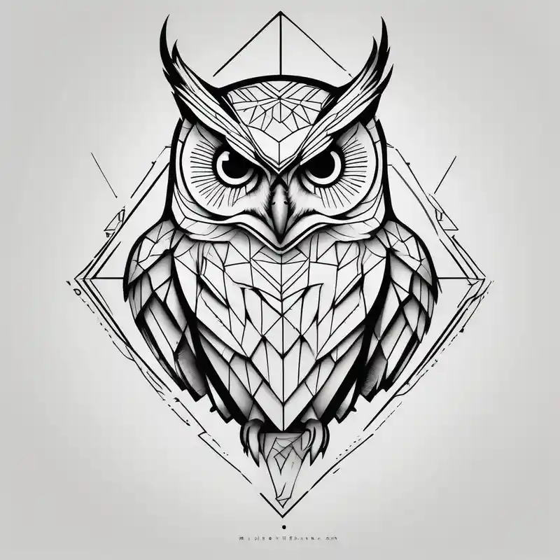 geometric style Owl Tattoo Designs in 2024 about eastern screech owl mural and eastern screech owl mural