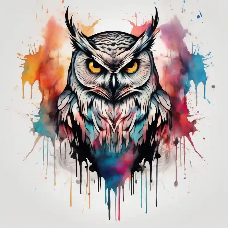 watercolor style Owl Tattoo Designs in 2024 about Owl shush and Owl shush